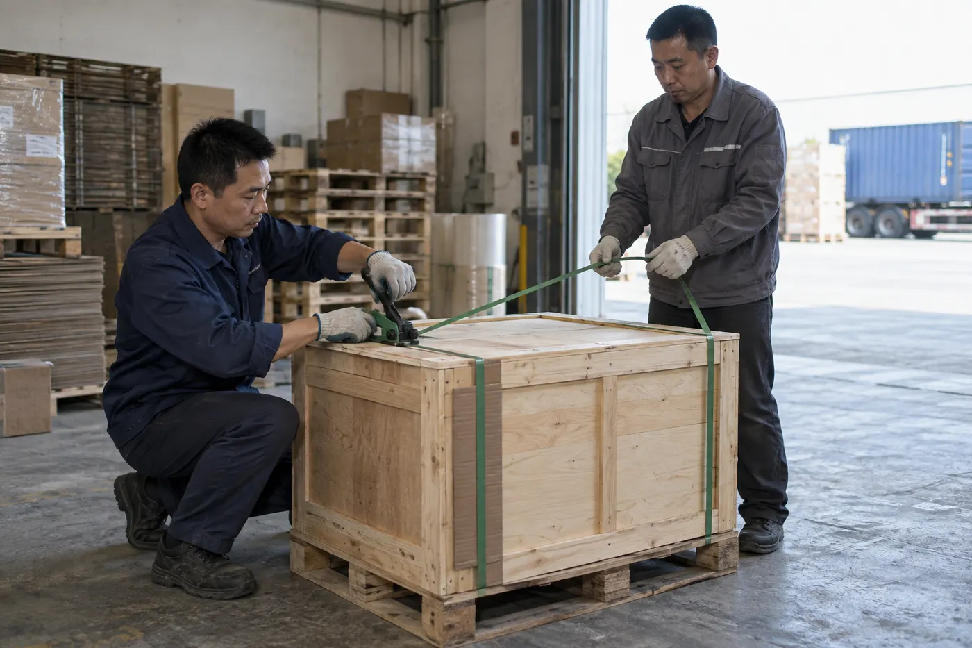 Packing preparation in a workshop