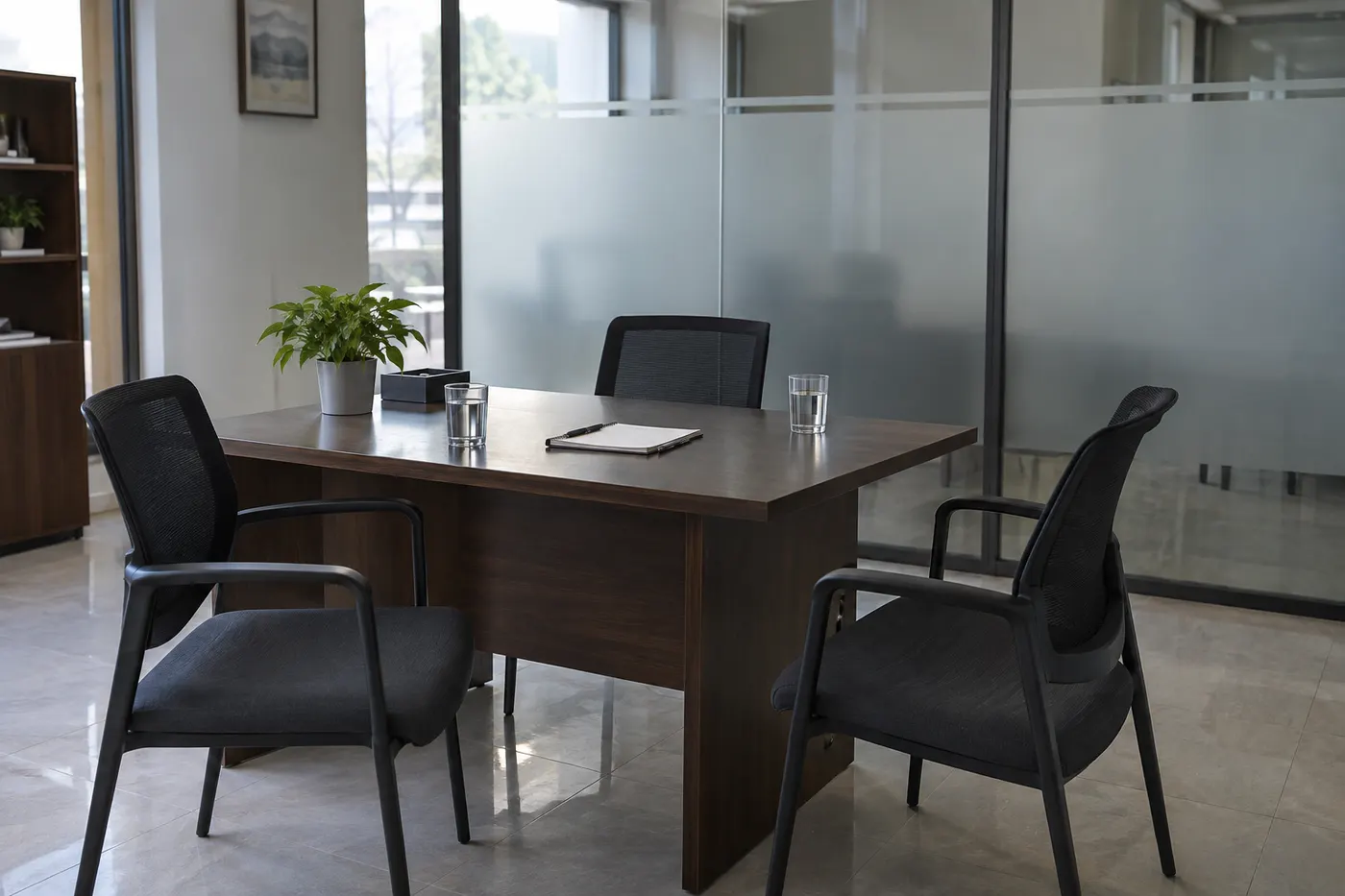 A buying discussion around a table